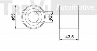 TREVI AUTOMOTIVE wb2165 -  Комплект подшипника ступицы колеса